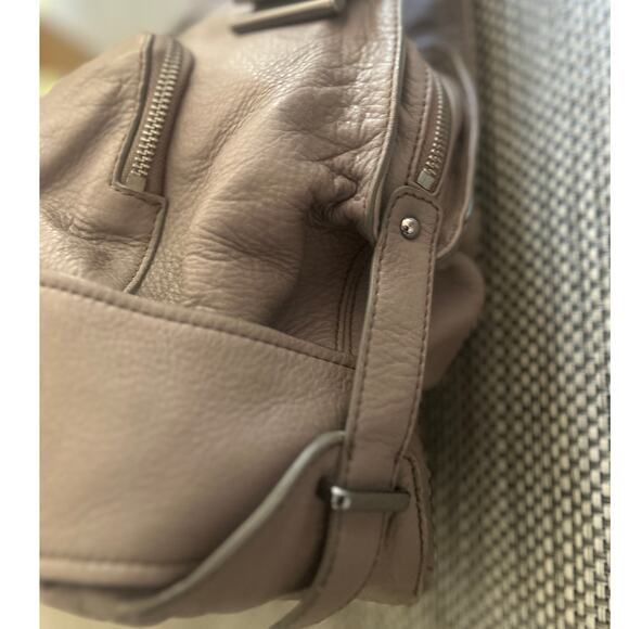 KOOBA Genuine Leather Hobo French Gray Beige Shoulder Hobo It Bag Luxury - Picture 4 of 13